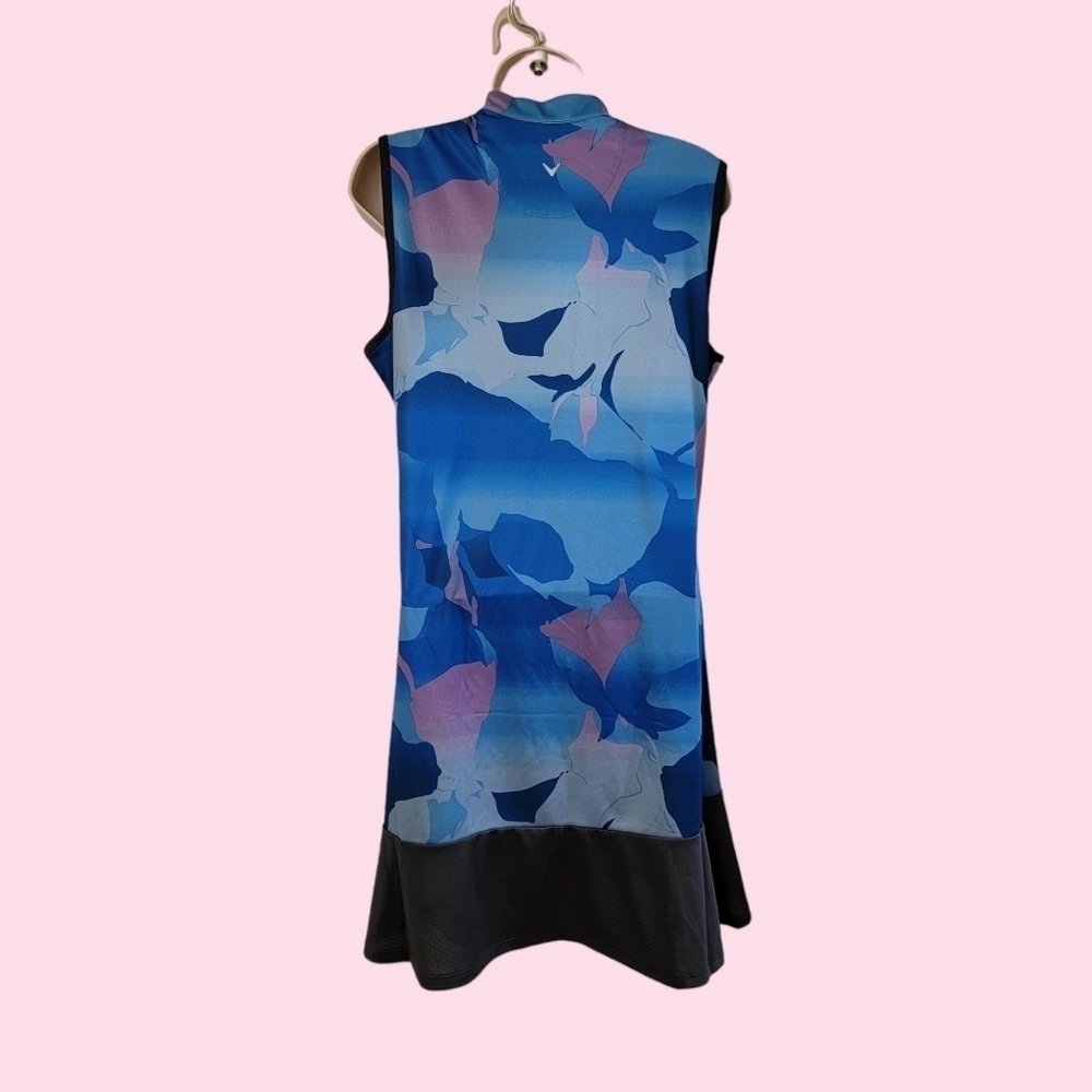 CALLAWAY Golf Dress UPF 50 Opti-Dri sz M Blue Sea Star - Picture 4 of 5